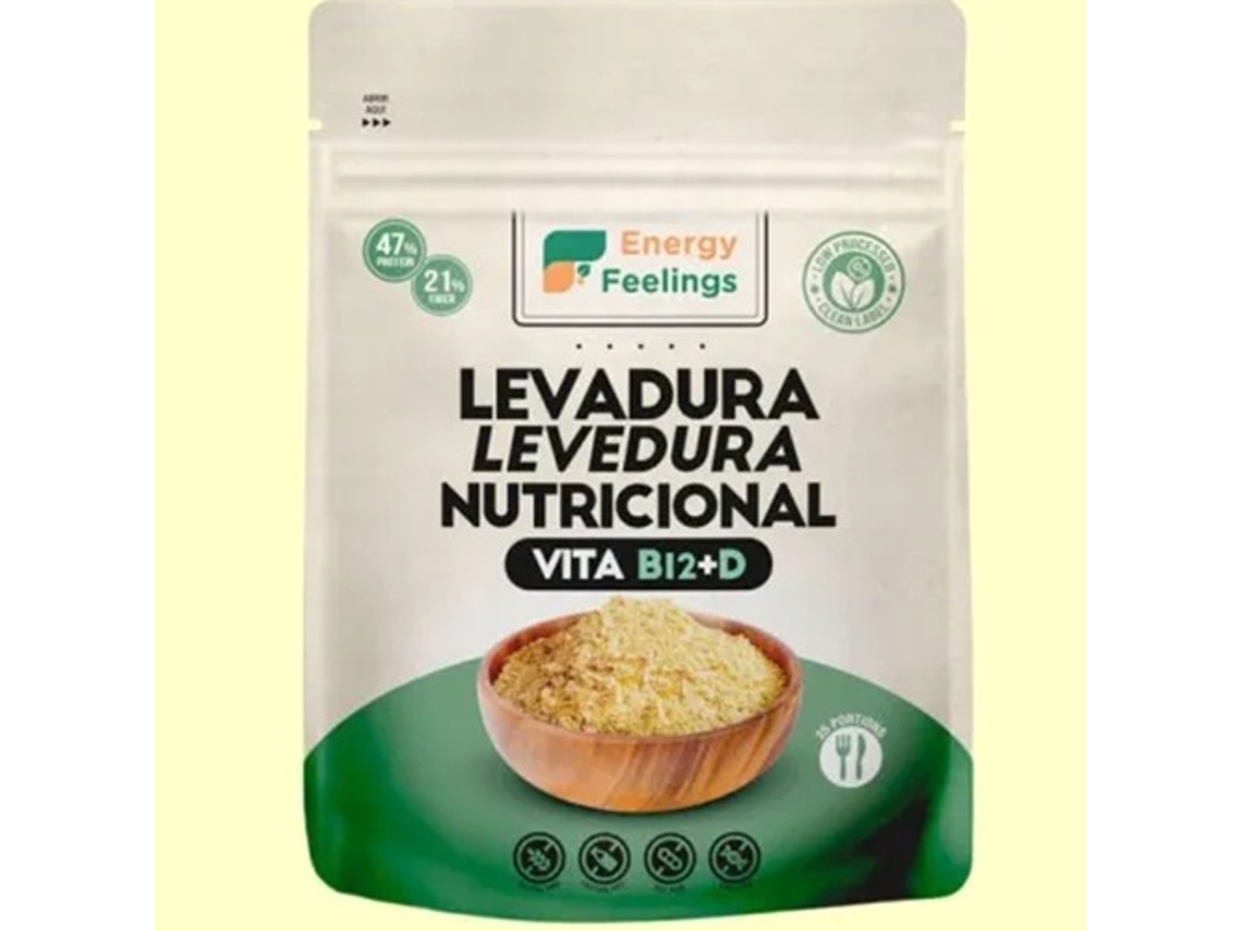 Copos de levadura nutricional Vita B12+d 130 g ENERGÍA Y SENSACIÓN