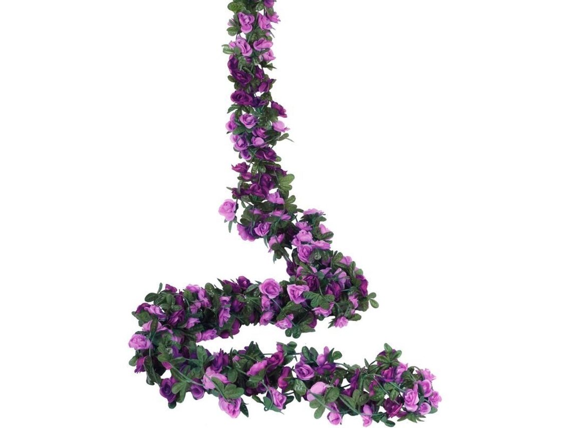 5 Guirnaldas De Rosas Artificiales De 12,5 Metros (41 Pies) Con Flores, Colgantes De Hiedra Rosa Para El Hogar, Hoteles, Talleres, Bodas Y Fiestas (rosa).