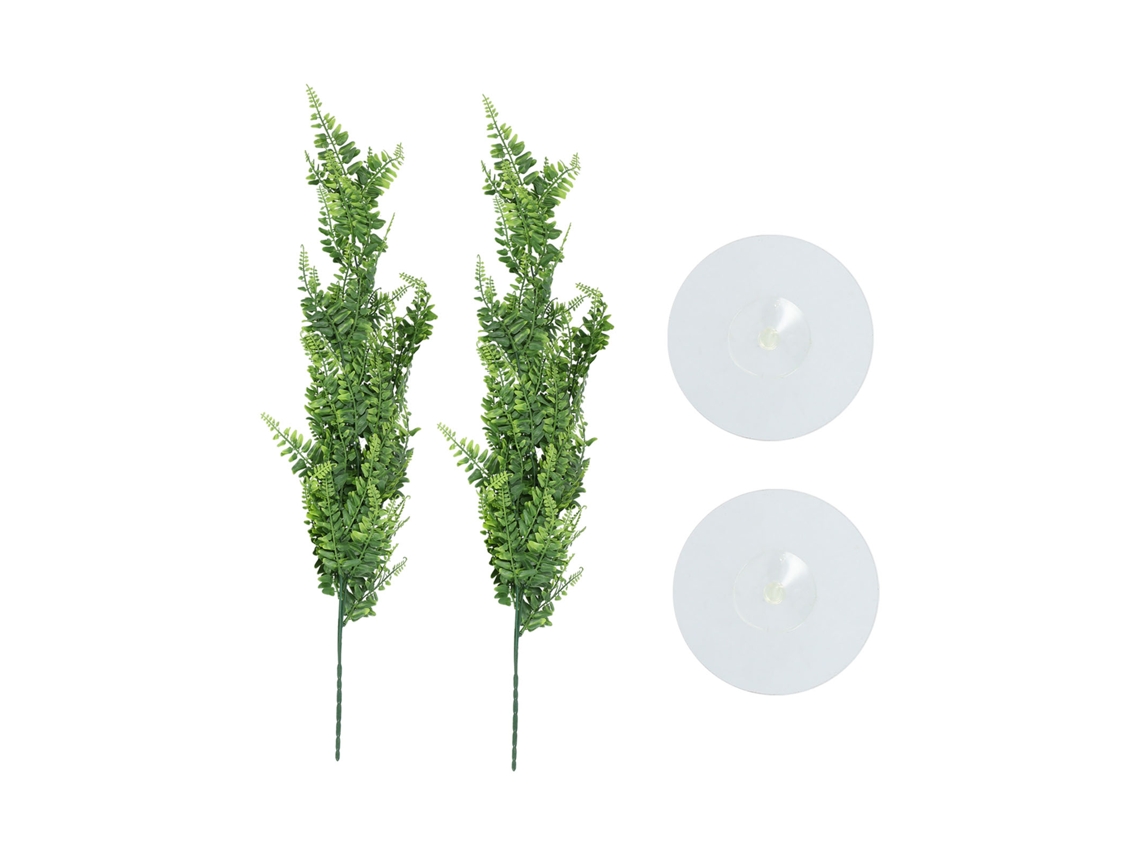 2 Plantas Artificiales De Ratán Sintético Para Colgar En La Pared, Plástico Realistas Terrarios
