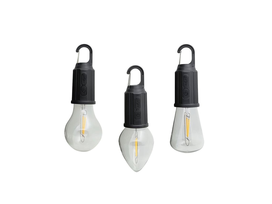 2026-luz De Camping Recargable Portátil Led Exterior Con 3 Brillos Ajustables 400mah Multifunción
