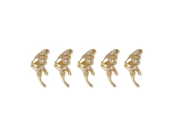 5 piezas de colgantes mixtos de circonitas cúbicas 3D para decoración de uñas, joyería brillante de cristal para manicura, diamantes Hengrongshen