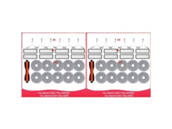 Conjunto de 2 peças para aspirador robô Xiaomi S20+ Plus B108gl / S10+ Plus B105: rolo principal, escova lateral, filtro HEPA e pano de limpeza.