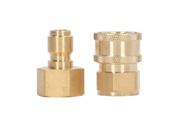 Conector Rápido Para Hidrolimpiadoras De Alta Presión De 5000 Psi, Conexiones M22x1,5 Mm, Con Componentes De Latón Y Acero Inoxidable.