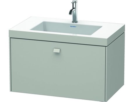 Lavabo para muebles DURAVIT Brioso c-bonded con base mural 80,0x48,0 cm 1 cajón sin rebosadero con banco para grifos 1 agujero para grifos