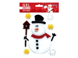 Pegatinas de gel para ventanas de Navidad - Muñeco de nieve