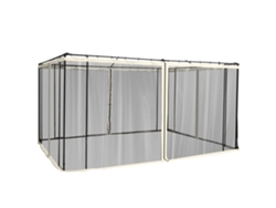 Painel Lateral Gazebo 3,4x2m Mosquiteiro Ziper Preto