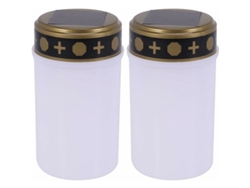 2 velas funerarias LED blancas
