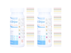 2 Frascos De Tiras Reactivas 6 En 1 Para Análisis Químico De Agua Para Piscinas Y Spas (ph, Cloro), 100 Tiras.