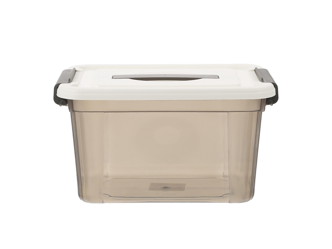 Caja de almacenamiento apilable para el hogar, caja de almacenamiento para artículos pequeños, caja apilable con cerradura y tapa