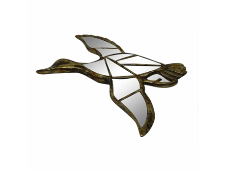 Decoración de Pared DKD HOME DECOR Espejo Dorado Resina Pato 38x3x37 cm