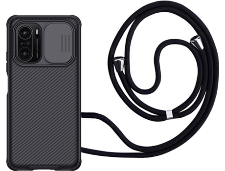 Funda Xiaomi Poco F3 Camshield con Collar Negro