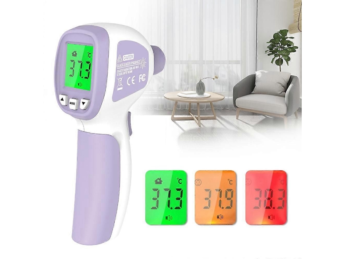 Termómetro digital infrarrojo LCD sin contacto GOKOCO para la frente, termómetro para medir la fiebre, modo de medición dual.