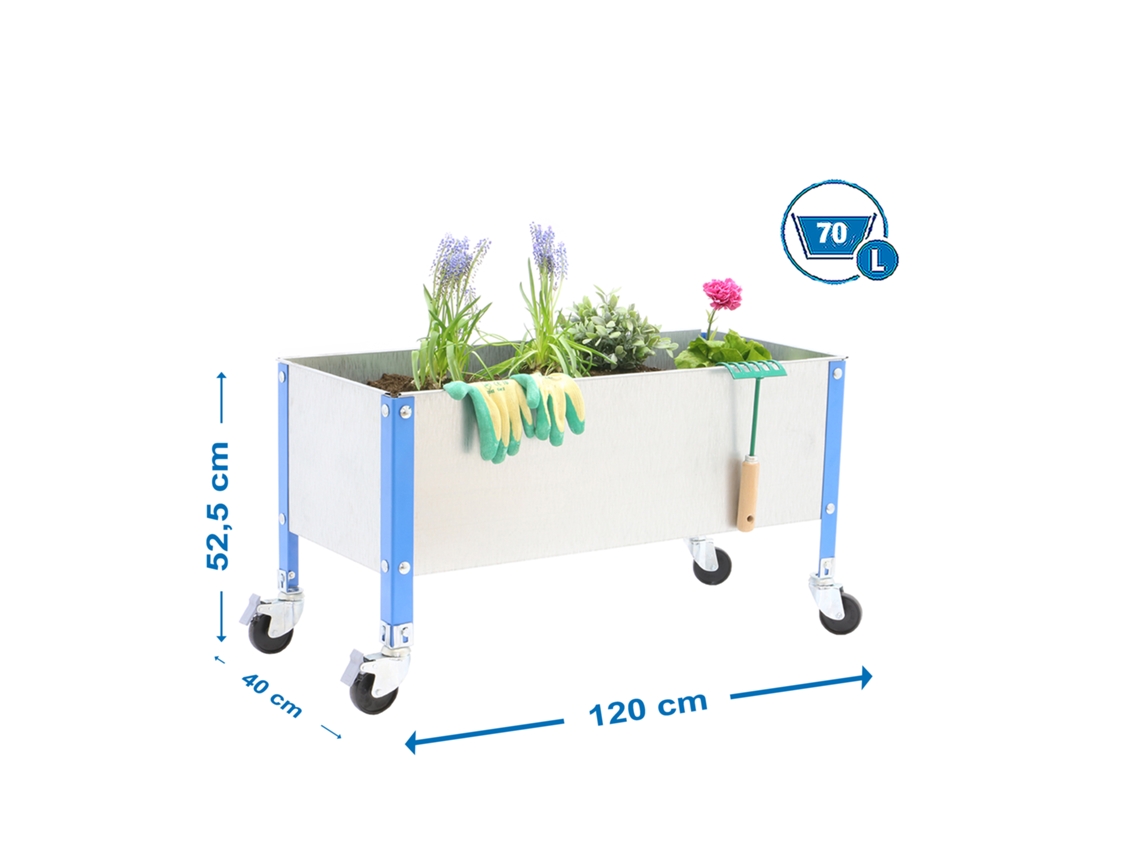 Huerto urbano Simongarden Urban Mob. 1200x400 Azul/galva