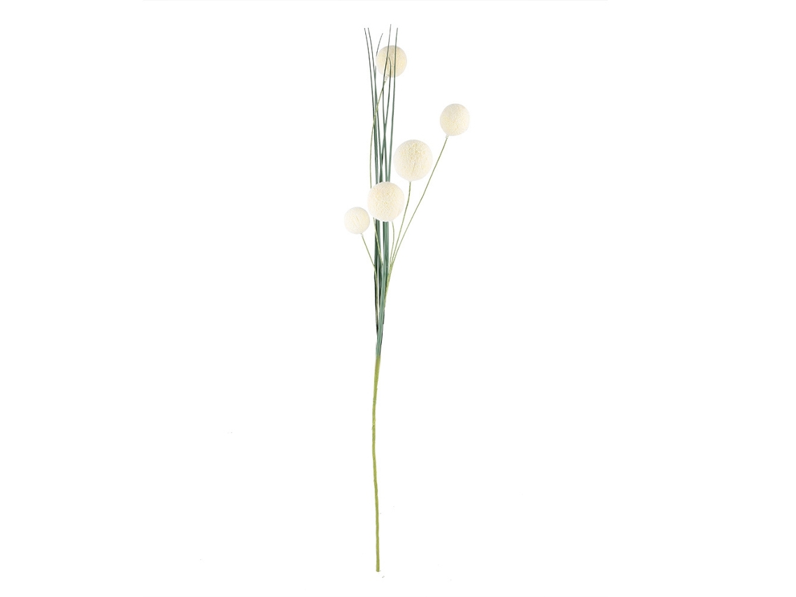 Bola de flores artificiales de 5 cabezas para decoración de mesa (blanca)
