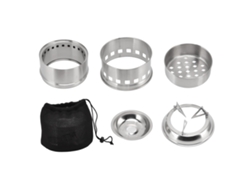 Mini bocina de alcohol para camping y Senderismo, invernadero de acero inoxidable con bolsa de almacenamiento redonda.