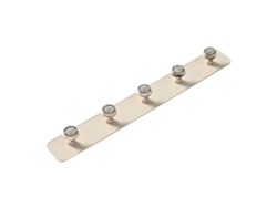 Gancho de pared redondo con 5 ganchos multifuncionales autoadhesivos para baño, cocina y dormitorio.