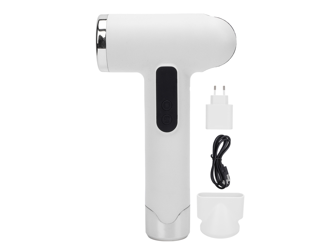 Secador De Cabelo Sem Fio 200w 100000rpm Usb Recarregável Secagem Rápida Portátil Branco Plugue Eu