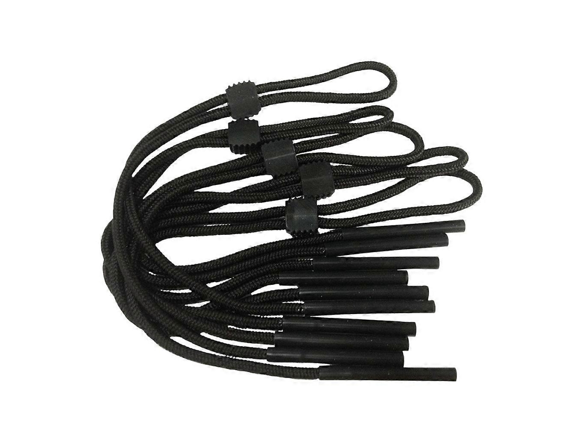 Conjunto de 8 Porta-Óculos de Silicone, Cordões para Óculos, Unissex, Preto