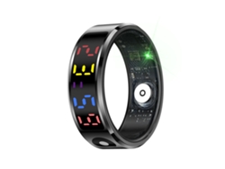 Anillo Inteligente R12 (Jring), Color Negro, Con Monitorización De Frecuencia Cardíaca, Oxígeno En Sangre Y Sueño (12#) EIFSON