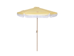 Sombrilla de jardín grande UPF50, sombrilla de terraza, 235 x 270 cm, color amarillo Flamingueo