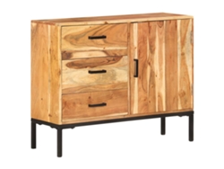 Aparador De Madera Maciza De Acacia 88x30x73 Cm
