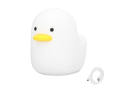 Rebe-lámpara Nocturna De Silicona Con Forma De Pato Cute Usb Recargable Para Dormitorio Y Sala De Estar