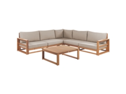 Conjunto de Sala de Estar para Jardín BELIANI Timor de Madera de Acacia Con Certificado Fsc Madera Clara 252X252X72
