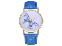Reloj De Pulsera Masculino De Moda Cuarzo Duradero Y Deportivo Color Azul Real