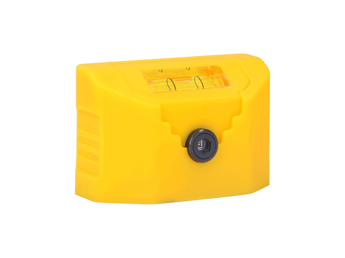 Nivel Láser Portátil De Líneas Cruzadas De Gran Angular De 120° Con Batería Interna, Color Amarillo.