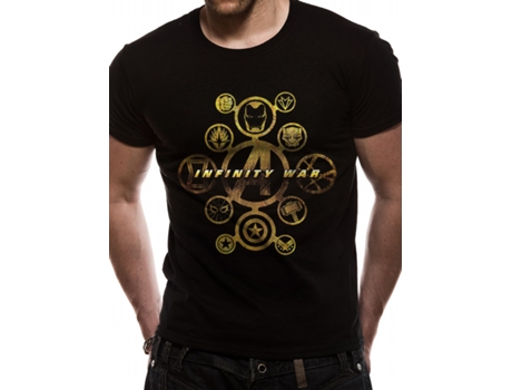 Camisa AVENGERS INFINITY WAR - Character Icons (Algodón-Negro-M)