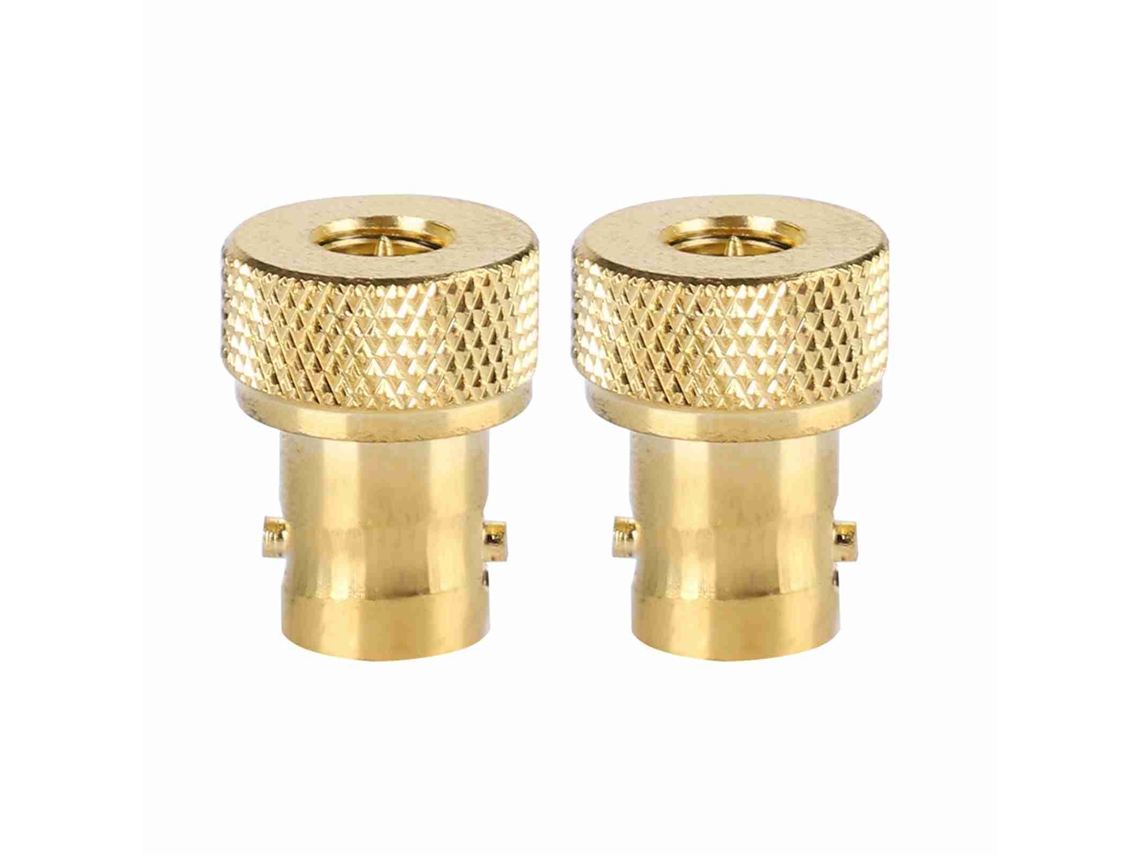 2 Adaptadores Conector Bnc Fêmea Para Sma Macho De Ouro Para Aplicações De Rf E Antenas