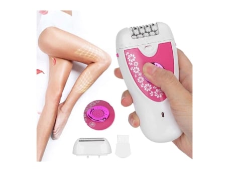 Depiladora Corporal Femenina Afeitadora Eléctrica Portátil Indolora Rosa BISBISOUS