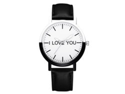 Reloj De Pareja Moda Gaiety Correa Pu Calidad Dial Redondo Analógico De Cuarzo Negro