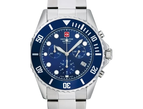 Reloj para Hombre Plata Acero Inoxidable Serie 7053 Chrono Sam7053.9135 SWISS ALPINE MILITARY