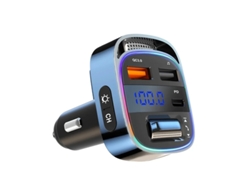 Transmissor Fm Bluetooth 5.4 54w Pd E Qc3.0, Viva Voz, Suporte Para Unidade Usb Yizhood (preto)