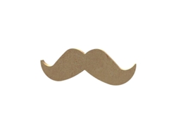 Bigote de madera MDF para decorar - 13 x 5 cm