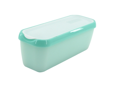 Recipiente reutilizable para tina de helado con base antideslizante, apilable en los estantes del congelador, sin BPA