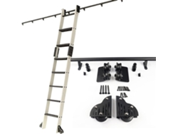 Kit De Herrajes Para Riel Deslizante Para Escalera Rodante | Biblioteca Móvil