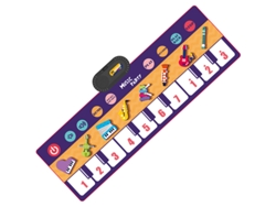 Tapete de piano musical multifuncional (120 x 38 cm) para niños, teclado de piano de suelo para niños con MIDI