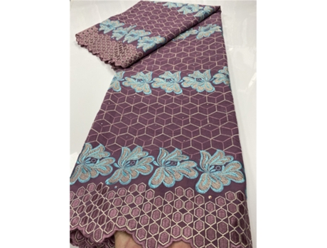Vestido Africano De Tela De Encaje De Algodón (D - 5 Yardas - 120 Cm)