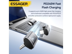 Adaptador Usb 4 Essager Es-otg31, Transferencia De Datos De 40 Gbps Pd De 240 W, Salida De Video 8k, Adaptador De Aleación De Aluminio