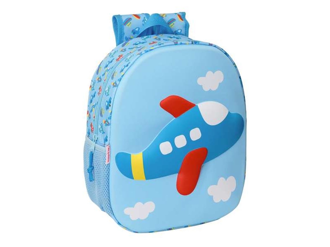 Mochila escolar 3D Safta 27 x 33 x 10 cm Diseño de avión