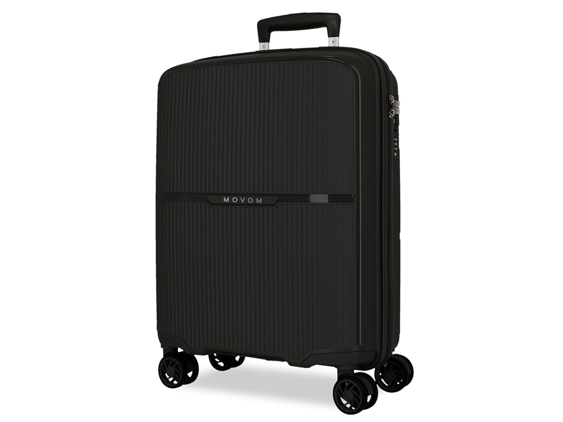 Maleta de cabina Moon de polipropileno negro Movom