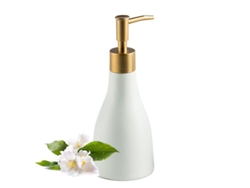 2026-linjou Dispensador De Jabón Recargable Para Mesadas De Baño (blanco) De Cerámica Antiderrame
