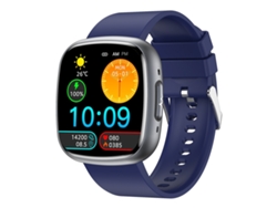 Reloj inteligente con pantalla IPS cuadrada de 1,75 pulgadas, monitorización de ECG/glucemia (azul)