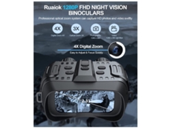 Visão Noturna Binóculos De Visão Noturna 1280p 300m 4x Digital 7l Óculos De Visão Noturna Infravermelho 850nm Preto Facpoet