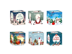 Cajas de regalo navideñas 3D, para dulces y galletas, papel TRUYUETY