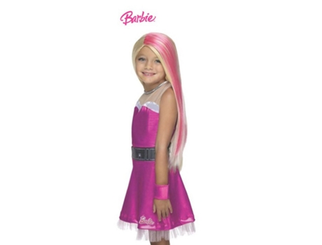 Peluca RUBIE'S larga rosa de Barbie para niños