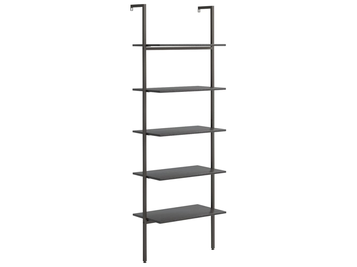 Unidad 5 Estantes Inclinados 64x35x185 Cm Negro MAISON EXCLUSIVE