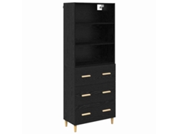 Aparador de roble negro 69,5x32,5x180 cm Madera procesada MAISON EXCLUSIVE